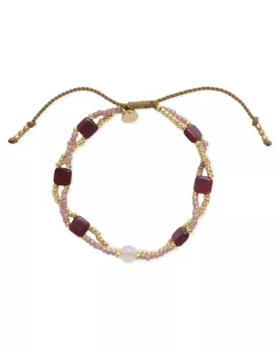 Hoping Rozenkwarts Armband Goudkleurig