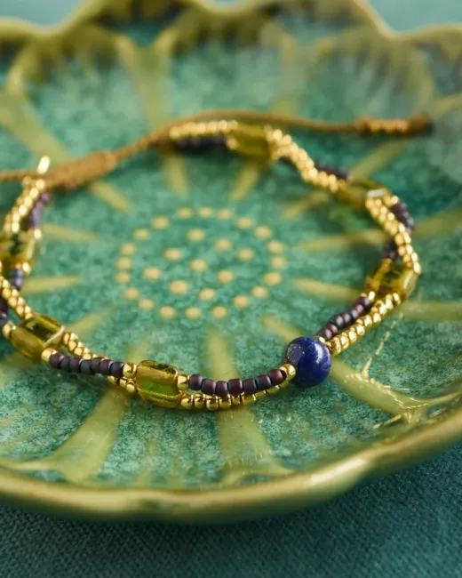 Harmonious Lapis lazuli Armband Goudkleurig