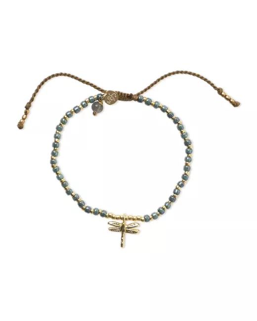 Wanting Labradoriet Armband Goudkleurig