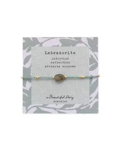 Wanting Labradoriet Armband Goudkleurig