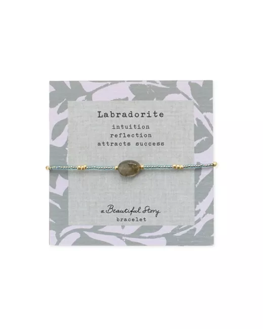 Wanting Labradorite Bracelet Gold Colored