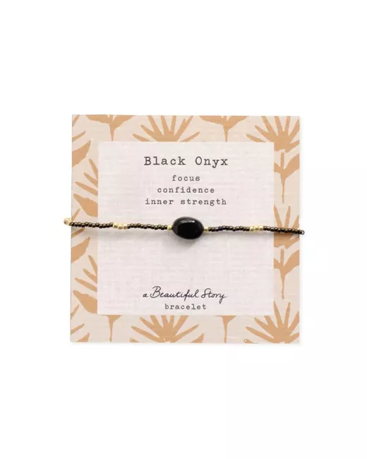 A Beautiful Story - Bracelet Wanting Onyx noir Gold