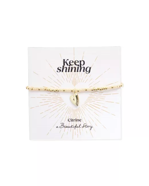 Knowing Citrine Gold Colored Bracelet