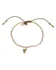 Wanting Rose Quartz Bracelet Gold Colored
