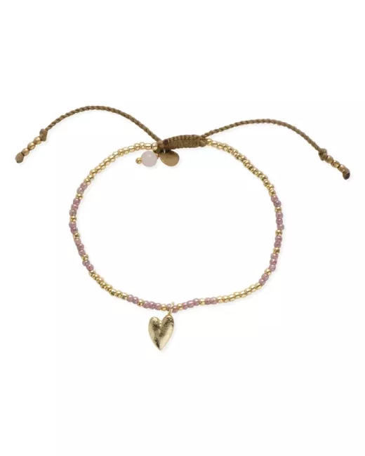 Wanting Rozenkwarts Armband Goudkleurig