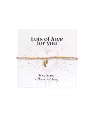 Wanting Rose Quartz Bracelet Gold Colored