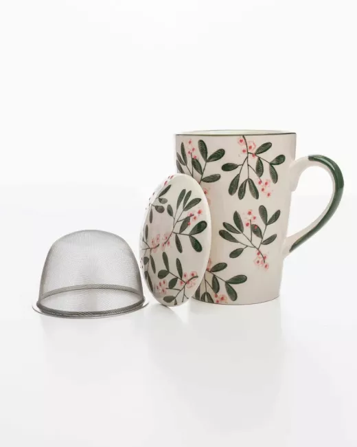Theekop en zeef BOHO CHIC 400 ml