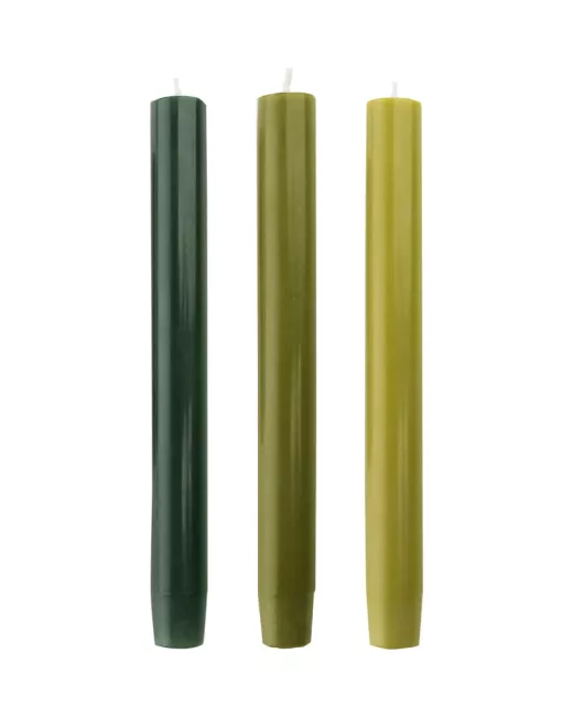 Set of 3 taper candles GLUMI Autumn