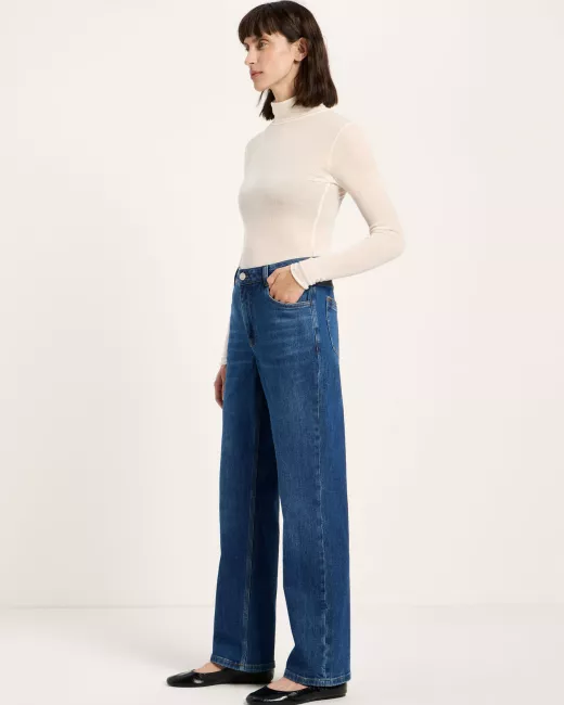 LANIUS - Jean droit SAGE à revers en coton bio GOTS