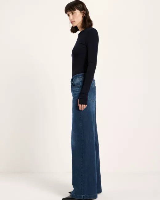 LANIUS - Jean large SALT en coton bio GOTS