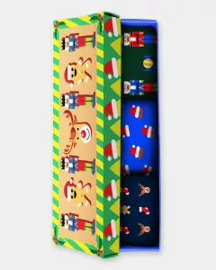 DillySocks - Box de 3 paires de Chaussettes colorées avec motif - Very Merry