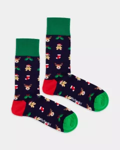 DillySocks - Chaussettes colorées avec motif Gingerbread Night