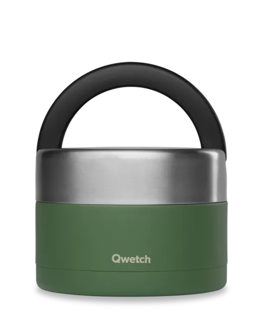 QWETCH - Boîte repas isotherme à poignée 650 ml Granite Kaki