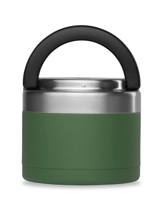 QWETCH - Boîte repas isotherme à poignée 850 ml Granite Kaki