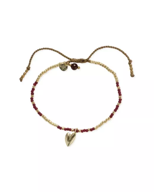 A Beautiful Story - Bracelet Sweetheart Grenat Gold