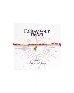 A Beautiful Story - Bracelet Sweetheart Grenat Gold