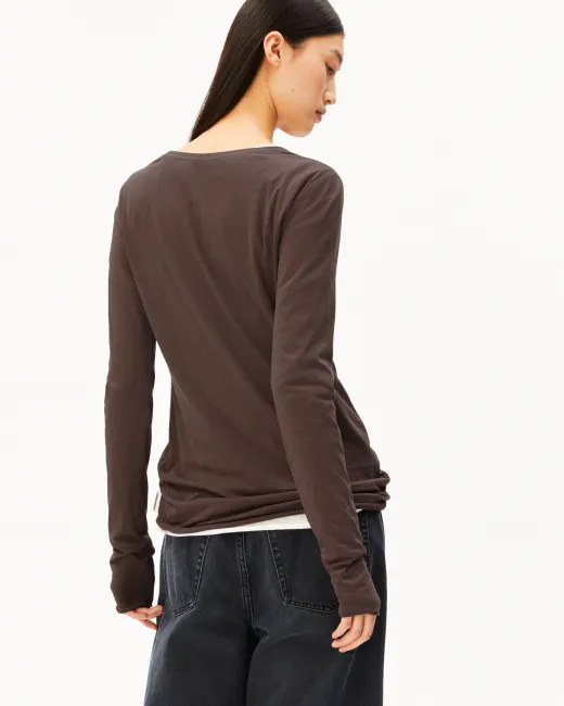 ARMEDANGELS - T-shirt manches longues Einiaara Soft en coton bio