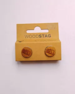 WOODSTAG – Boutons de manchette – Chocolat