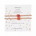 Bracelet Card You & Me Carnelian Gold