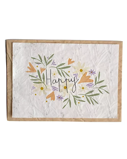 Growing paper – Carte ensemencée – My Lovely Thing – Happy