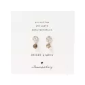 Boucles d’oreilles Mini Coin argentées et quartz fumé