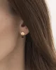 Boucles d’oreilles Mini Coin dorées et Grenat