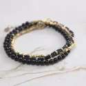 Bracelet Loving Black Onyx Gold