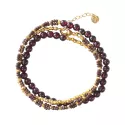 Loving Garnet Gold Bracelet