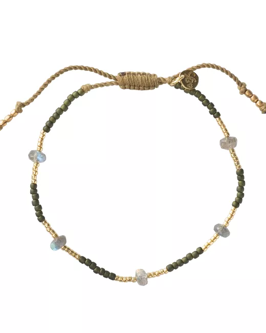 Bracelet Warrior Labradorite Gold