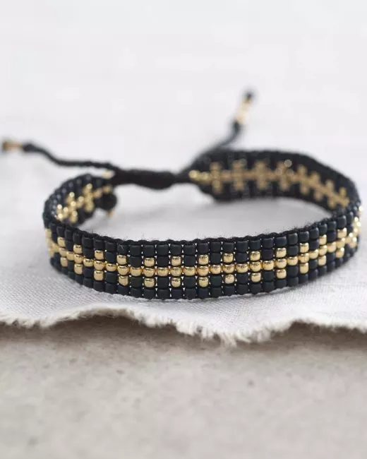 Comfy Black Onyx Gold Bracelet