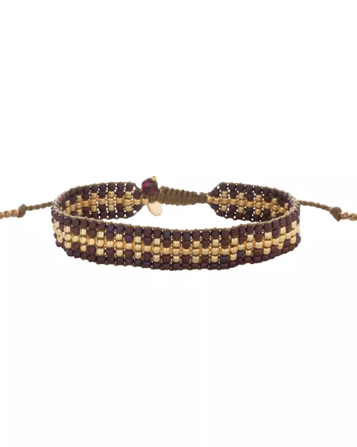 Bracelet Comfy Garnet Gold