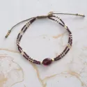 Bracelet Glimmer Garnet Gold