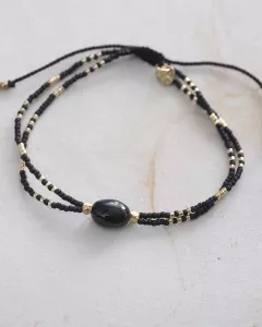 Glimmer Black Onyx Gold Bracelet Glimmer Black Onyx Gold Bracelet