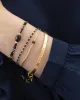 Bracelet Glimmer Black Onyx Gold