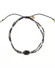 Glimmer Zwarte Onyx Goud Armband