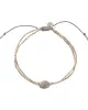 Glimmer Rookkwarts Zilver Armband