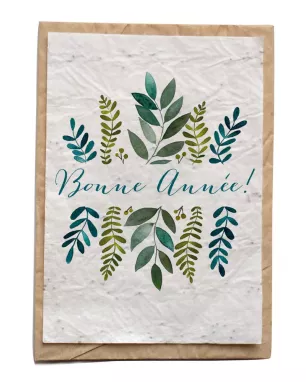 Growingpaper - Carte ensemencée - Bonne année feuillage