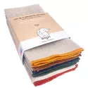 Lot de 6 serviettes de table en Lin lavé