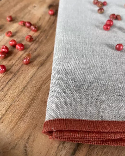 MOUCHOIRS KOSHI - Lot de 6 serviettes de table - Lin lavé