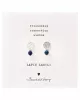 Boucles d’oreilles Mini Coin argentées et Lapis Lazuli