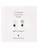 Mini Coin Lapis Lazuli Silver Earrings