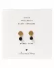 A Beautiful Story - Mini Coin Black Onyx Gold Earrings