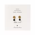 Boucles d’oreilles Mini Coin dorées et Onyx Noir