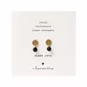 A Beautiful Story - Mini Coin Black Onyx Gold Earrings