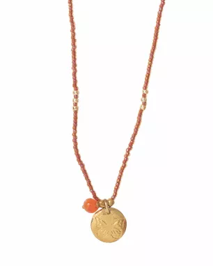 Timeless Carnelian Gold Necklace Timeless Carnelian Gold Necklace