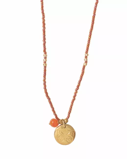 Collier Timeless Carnelian Gold