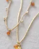 Aware Carnelian Gold Colored Necklace