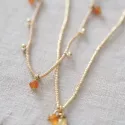 Aware Carnelian Gold Colored Necklace