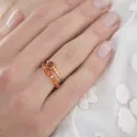 Dedicated Carnelian Gold Colored Ring