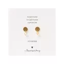 A Beautiful Story - Mini Coin Citrine Gold Earrings